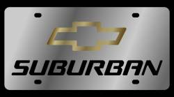 Eurosport Daytona - Eurosport Daytona 1315-1GB Stainless License Plate Suburban Bowtie Logo - Image 1