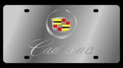 Eurosport Daytona - Eurosport Daytona 1203-3 Stainless License Plate Cadillac Logo - Image 1