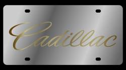 Eurosport Daytona - Eurosport Daytona 1202-2 Stainless License Plate Cadillac Script Logo - Image 1
