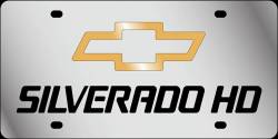 Eurosport Daytona - Eurosport Daytona 1320-1GB Stainless License Plate Silverado HD Bowtie Logo - Image 1