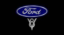 Eurosport Daytona - Eurosport Daytona 3532-1 Carbon Steel License Plate Ford V8 Vintage Logo - Image 1