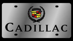 Eurosport Daytona - Eurosport Daytona 1209-1 Stainless License Plate Cadillac Block Logo - Image 1