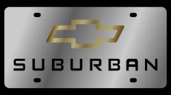 Eurosport Daytona - Eurosport Daytona 1315N-1GB Stainless License Plate Suburban Bowtie Logo - Image 1