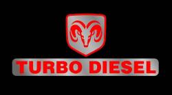 Eurosport Daytona - Eurosport Daytona 3429-1 Carbon Steel License Plate Turbo Diesel Logo for Dodge - Image 1