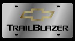 Eurosport Daytona - Eurosport Daytona 1322N-1GB Stainless License Plate Trailblazer Bowtie Logo - Image 1