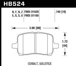 Hawk Performance - Hawk Performance HB524F.740 HPS High Performance Street Brake Pads - Image 1