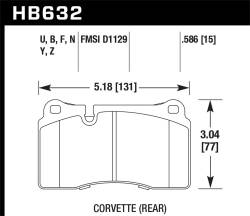 Hawk Performance - Hawk Performance HB632Z.586 PC Performance Ceramic Brake Pads - Image 1