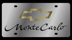 Eurosport Daytona - Eurosport Daytona 1317-1GB Stainless License Plate Monte Carlo Bowtie Logo - Image 1