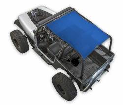 SpiderWebShade Mesh Bikini Top-Blue for Jeep YJ SWS-SHDTOP-01-YJ-BLU