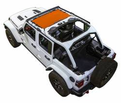 SpiderWebShade Mesh Bikini Top-Orange for Jeep JL 4DR SWS-SHDKNI-01-JL-ORG