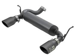 aFe 49-48061-B Rebel 2.5" Axle-Back Exhaust System for 07-18 Wrangler JK V6