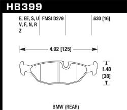 Hawk Performance - Hawk Performance HB399F.630 HPS High Performance Street Brake Pads - Image 1