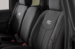 Rough Country Suspension Systems - Rough Country 91013 Front 40/40/20 Seat Covers Black for 99-06 Silverado/Sierra - Image 4