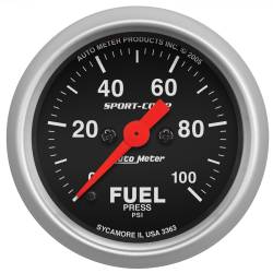 AutoMeter - AutoMeter 3363 Sport-Comp Fuel Pressure Gauge 0-100PSI 2-1/16" Stepper Motor - Image 1