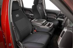 Rough Country Suspension Systems - Rough Country Front Seat Covers Black 14-18 Silverado/Sierra Crew 91025 - Image 3
