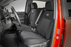 Rough Country Suspension Systems - Rough Country Front/Rear Seat Covers Black 19-24 Silverado/Sierra Crew 91037 - Image 2