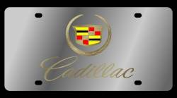 Eurosport Daytona - Eurosport Daytona 1203-2 Stainless License Plate Cadillac Logo - Image 1
