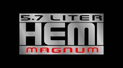 Eurosport Daytona - Eurosport Daytona 3428N-1 Carbon Steel License Plate Hemi 5.7 Logo for Dodge - Image 1