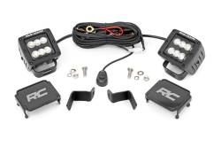 Rough Country 71029 A-Pillar 2" LED Ditch Light Kit-Flood for 15-26 Ford F150