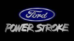 Eurosport Daytona - Eurosport Daytona 3502-1 Carbon Steel License Plate Ford Power Stroke Logo - Image 1