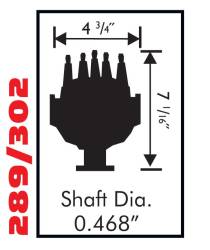 MSD Ignition 8579 Pro-Billet Small Cap Distributor for Ford 302