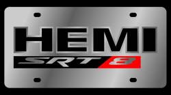 Eurosport Daytona - Eurosport Daytona 1475-1 Stainless License Plate Hemi SRT8 Logo for Dodge - Image 1