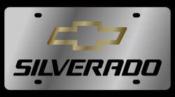 Eurosport Daytona - Eurosport Daytona 1319-1GB Stainless License Plate Silverado Bowtie Logo - Image 1