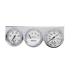 AutoMeter - AutoMeter 2329 Console Gauge Oil/Volt/Water Temp White 100 PSI/280F/16V 2-5/8" - Image 1