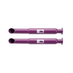 FlowTech - Flowtech 50232FLT Purple Hornies 3-Hole Header Turndown Muffler Pair - Image 1