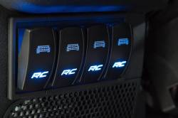 Rough Country Suspension Systems - Rough Country 2x1 Rocker Switch w/LED Logo Black/Blue 709SW - Image 4