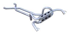 Pypes Performance Exhaust - Pypes SGF70 Race Pro Dual Exhaust System 2.5" w/X-Pipe for Camaro/Nova/Firebird - Image 1