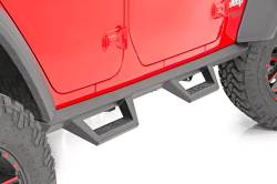 Rough Country Suspension Systems - Rough Country 90769A Contoured Drop Step Nerf Bars Blk for 18-26 Wrangler JL 4DR - Image 2