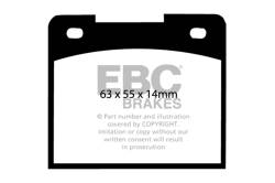 EBC Brakes - EBC Brakes DP3114C Redstuff Ceramic Low Dust Brake Pads for 69-93 164 240 - Image 1