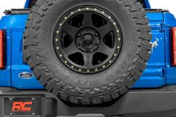 Rough Country Suspension Systems - Rough Country Spare Tire Mount Relocation Plate Black 21-25 Ford Bronco 51053 - Image 3