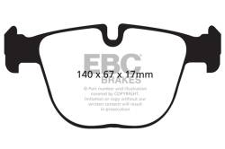 EBC Brakes - EBC Brakes DP32008C Redstuff Ceramic Low Dust Brake Pads for 10-18 X5/X6 - Image 1