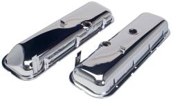 Trans-Dapt Performance - Trans-Dapt 9504 OEM Valve Covers w/Corner Short 65-72 BB Chevy 396-502 Chrome - Image 1