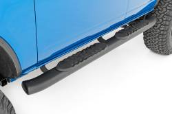 Rough Country Suspension Systems - Rough Country 21011 4.5" Oval Tube Nerf Steps Black for 21-25 Ford Bronco 4DR - Image 2