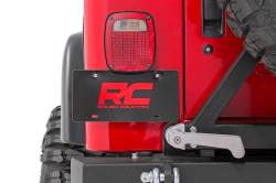 Rough Country Suspension Systems - Rough Country 10510 License Plate Relocation Bracket Black for 97-06 Wrangler TJ - Image 2
