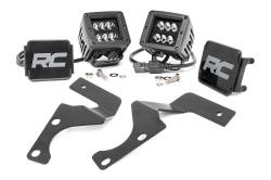 Rough Country 70796 A-Pillar 2" LED Ditch Light Kit Spot for 10-24 4Runner