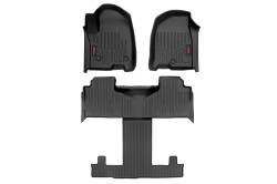 Rough Country M-21712 Front/Rear Floor Liners Black for 21-26 Tahoe/Yukon