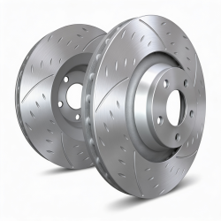 SP Perf D52-A524-P SLVR DMND Slot/Dimple Brake Rotors for 96-02 Toyota 4Runner