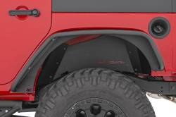 Rough Country Suspension Systems - Rough Country Front/Rear Steel Flat Fender Flares Black for Wrangler JK 10533 - Image 3