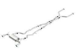 Borla - Borla 140703 S-Type Cat-Back Exhaust Single Split RR Exit for 17-22 Infiniti Q60 - Image 1
