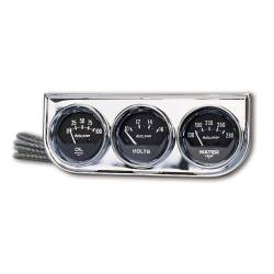 AutoMeter - AutoMeter 2349 Console Gauge Oil/Volt/Water Temp Black 100PSI/280F/16V 2-1/16" - Image 1