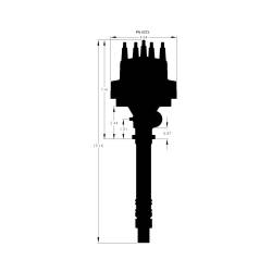 MSD Ignition 8572 Tach Drive Distributor w/Vacuum Advance for 62-74 Corvette V8