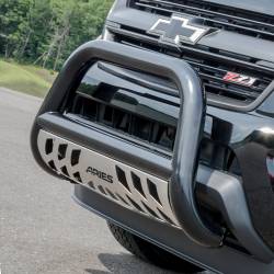 ARIES - ARIES B35-4010 ARIES Bull Bar 3" w/Stainless Skid Plate Black - Image 1