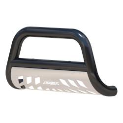 ARIES - ARIES B35-5005 ARIES Bull Bar 3" w/Stainless Skid Plate Black - Image 2