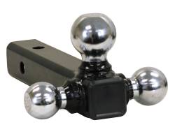 Buyers Tri-Ball Hitch Tubular Shank w/Chrome Balls 1802207