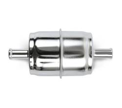 Holley - Holley Performance 162-523 Fuel Filter In-Line 3/8" Chrome - Image 1