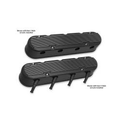 Holley - Holley Perf 241-182 Blk Alu. Valve Cover Set for 97-17 Buick/Cadillac/Chevy/GMC - Image 2